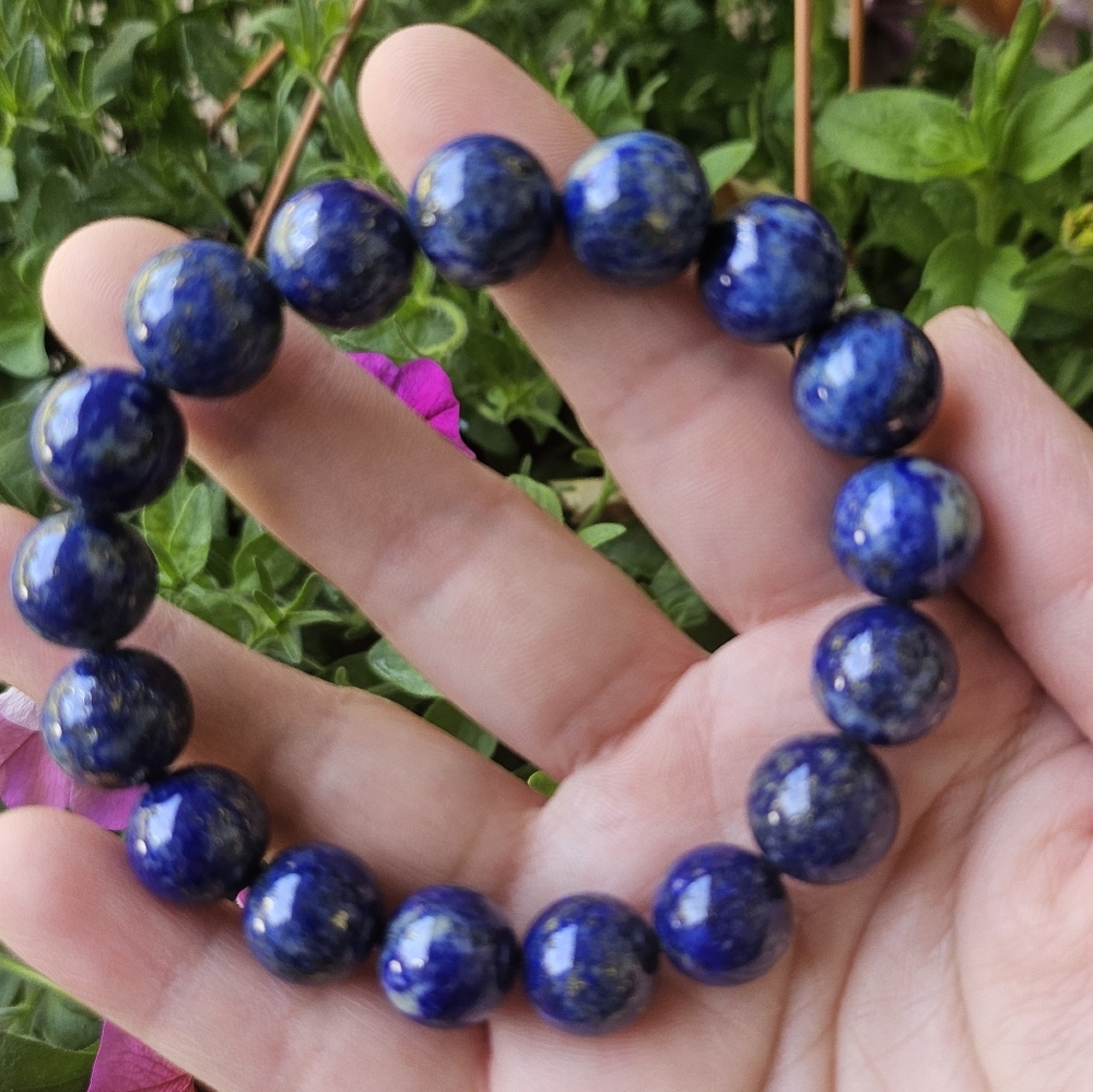 12mm lapis lazulli bracelet - Picture 4 of 4